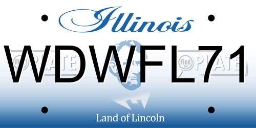 WDWFL71 Illinois License Plate