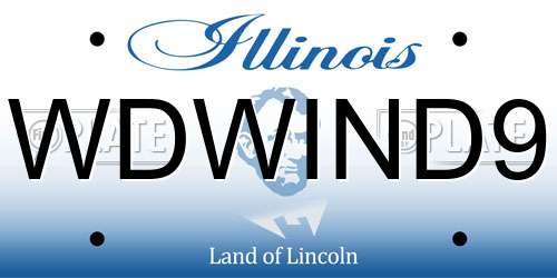 WDWIND9 Illinois License Plate
