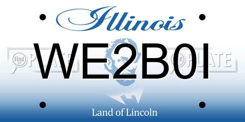 WE2B0I Illinois License Plate