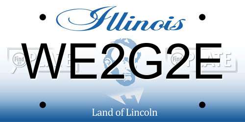 WE2G2E Illinois License Plate