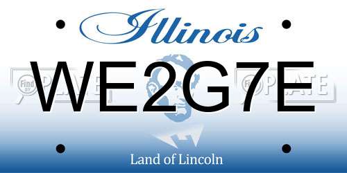 WE2G7E Illinois License Plate