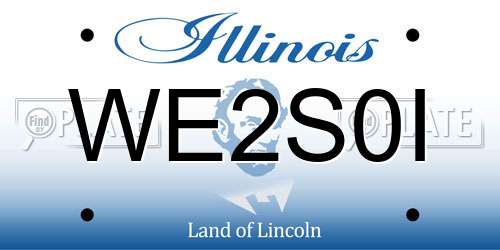 WE2S0I Illinois License Plate