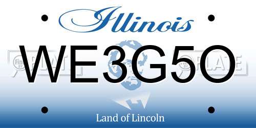WE3G5O Illinois License Plate