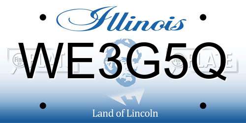 WE3G5Q Illinois License Plate