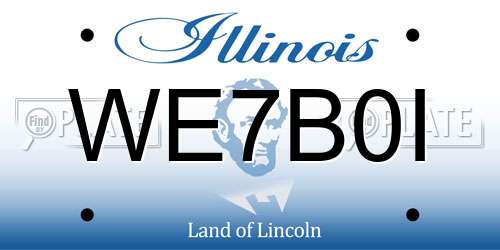 WE7B0I Illinois License Plate