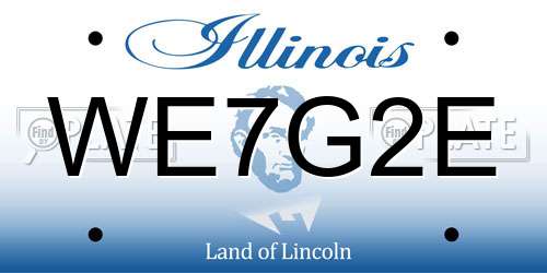 WE7G2E Illinois License Plate