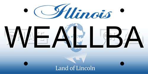 WEALLBA Illinois License Plate