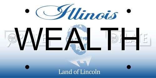 WEALTH Illinois License Plate