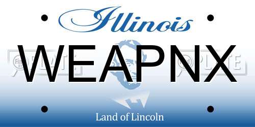 WEAPNX Illinois License Plate