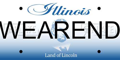 WEAREND Illinois License Plate