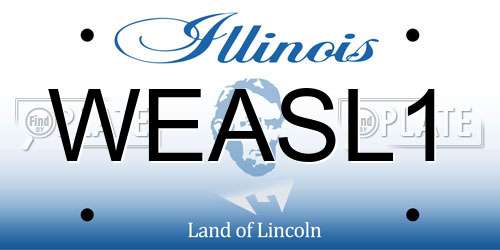 WEASL1 Illinois License Plate