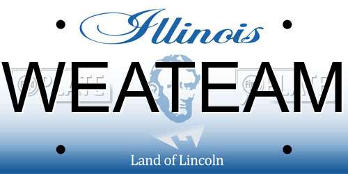 WEATEAM Illinois License Plate