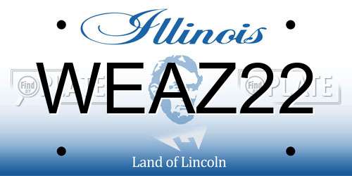 WEAZ22 Illinois License Plate