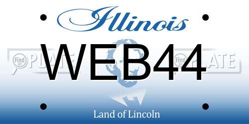 WEB44 Illinois License Plate