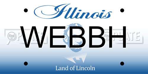 WEBBH Illinois License Plate