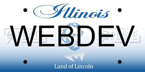 WEBDEV Illinois License Plate