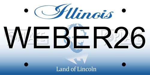 WEBER26 Illinois License Plate