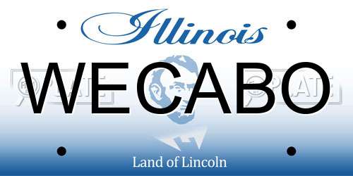 WECABO Illinois License Plate