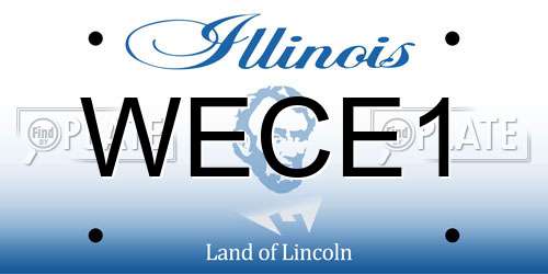 WECE1 Illinois License Plate
