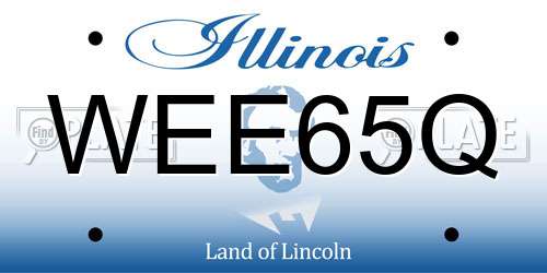 WEE65Q Illinois License Plate