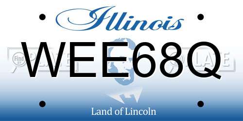 WEE68Q Illinois License Plate