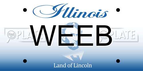 WEEB Illinois License Plate