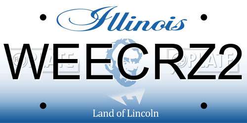 WEECRZ2 Illinois License Plate