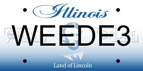 WEEDE3 Illinois License Plate