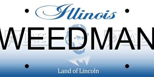 WEEDMAN Illinois License Plate