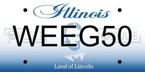 WEEG50 Illinois License Plate