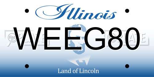 WEEG80 Illinois License Plate
