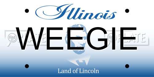 WEEGIE Illinois License Plate