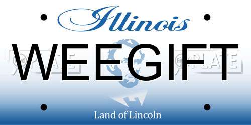 WEEGIFT Illinois License Plate