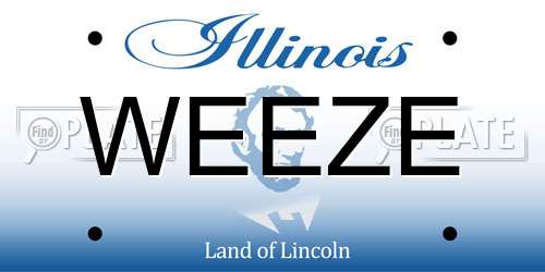 WEEZE Illinois License Plate