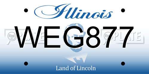 WEG877 Illinois License Plate