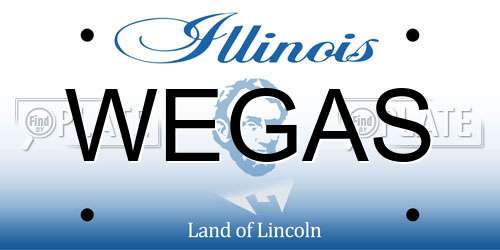 WEGAS Illinois License Plate