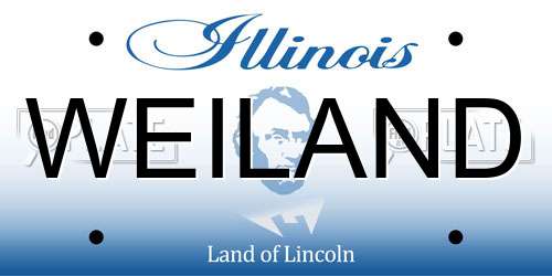 WEILAND Illinois License Plate