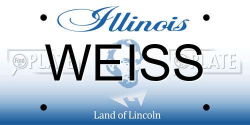 WEISS Illinois License Plate