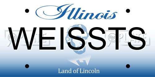 WEISSTS Illinois License Plate