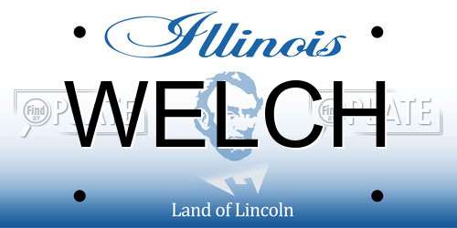 WELCH Illinois License Plate