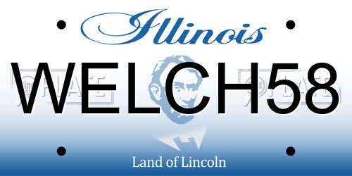 WELCH58 Illinois License Plate