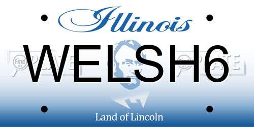 WELSH6 Illinois License Plate