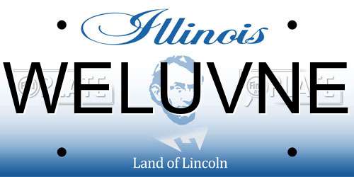 WELUVNE Illinois License Plate