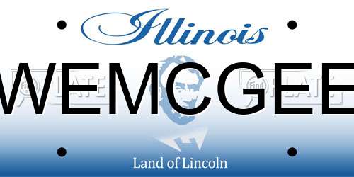 WEMCGEE Illinois License Plate