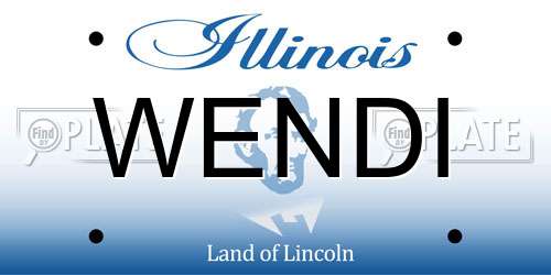 WENDI Illinois License Plate