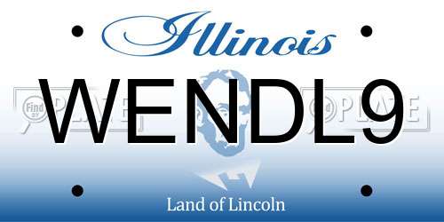 WENDL9 Illinois License Plate