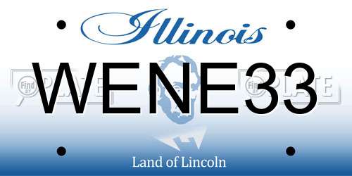 WENE33 Illinois License Plate