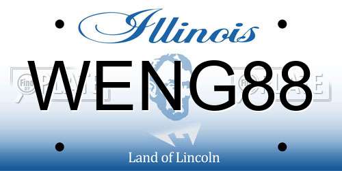 WENG88 Illinois License Plate