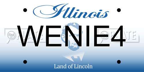 WENIE4 Illinois License Plate