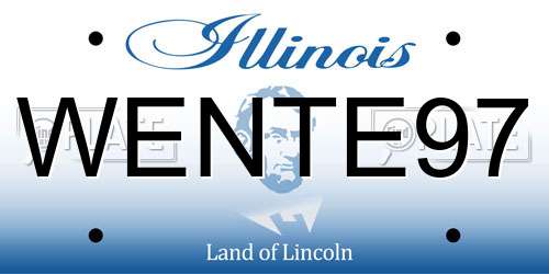 WENTE97 Illinois License Plate